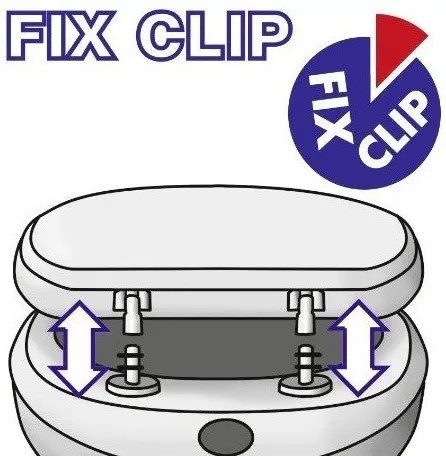 Deska sedesowa wolnoopadająca Premium, Fix-Clip materiał Duroplast, WENKO
