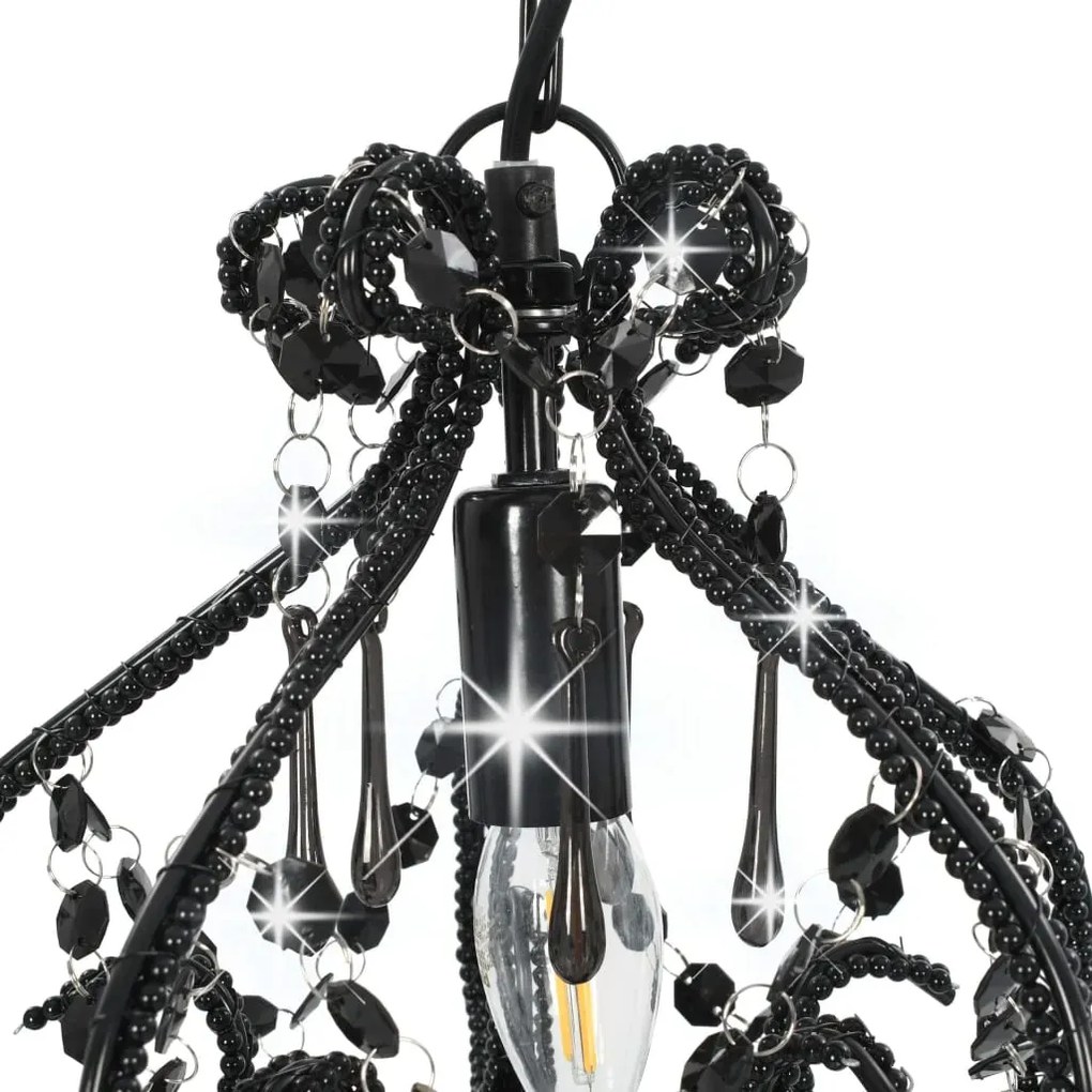 Czarna lampa sufitowa z koralikami - 21X EX168 G9-R87
