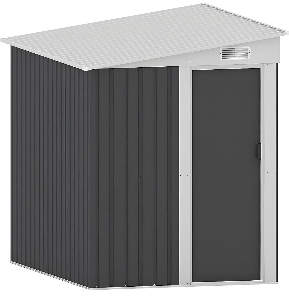Schowek ogrodowy przyścienny z metalu/ocynkowanej stali antracytowy 3,15 m² - DAXTON