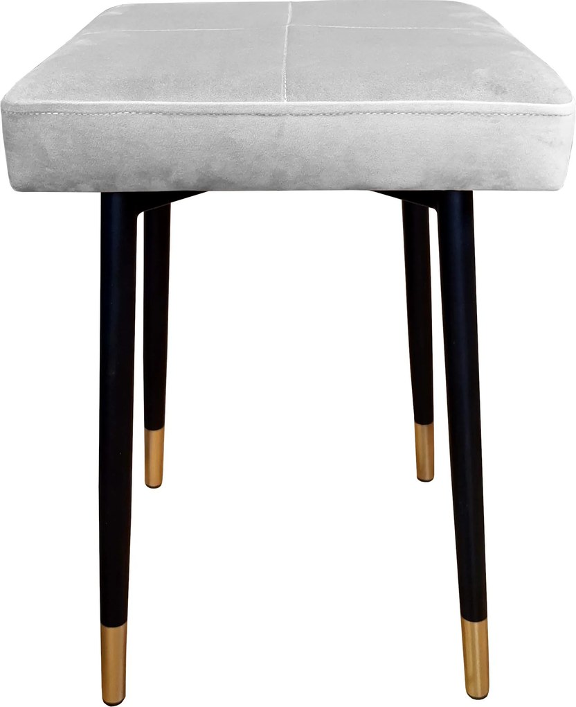 Taboret MAX tkanina Welur stelaż metalowy STOŁEK LOFT : Kolor nogi - Czarno-złota stożek, Kolor tkaniny - VELVET - MG39, Typ tkaniny - Velvet
