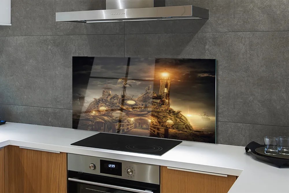 Panel nad Blat Kuchenny Latarnia i Statek w Obłokach