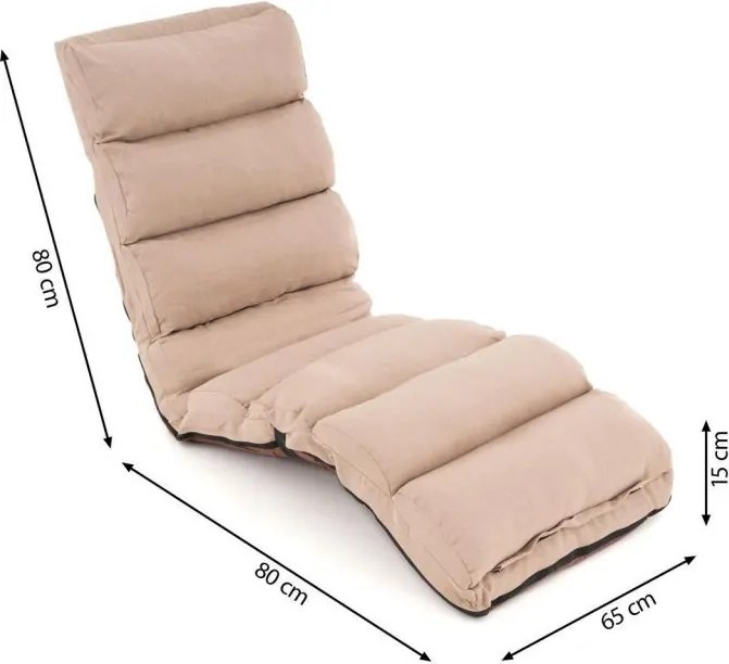 Leżak regulowany, kolor beżowy