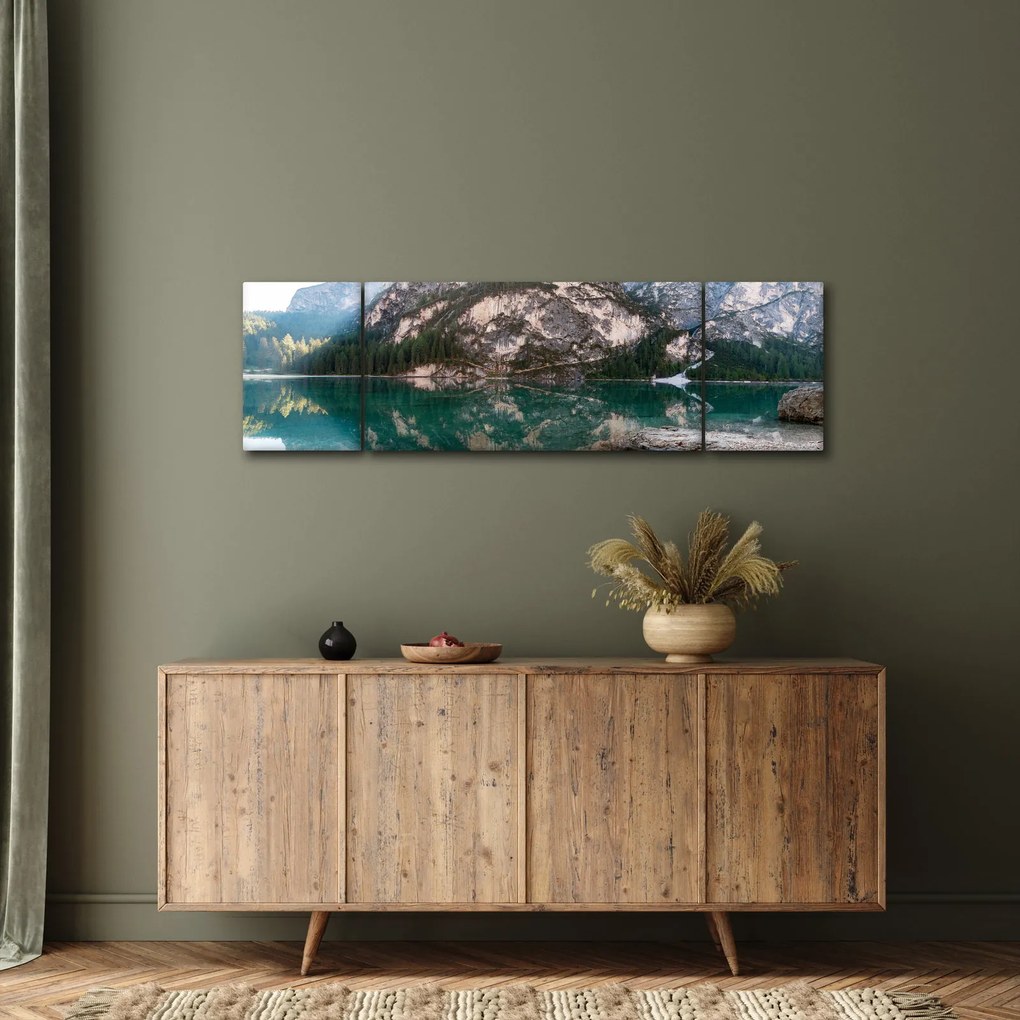 Obraz górskiego jeziora (170x50 cm)