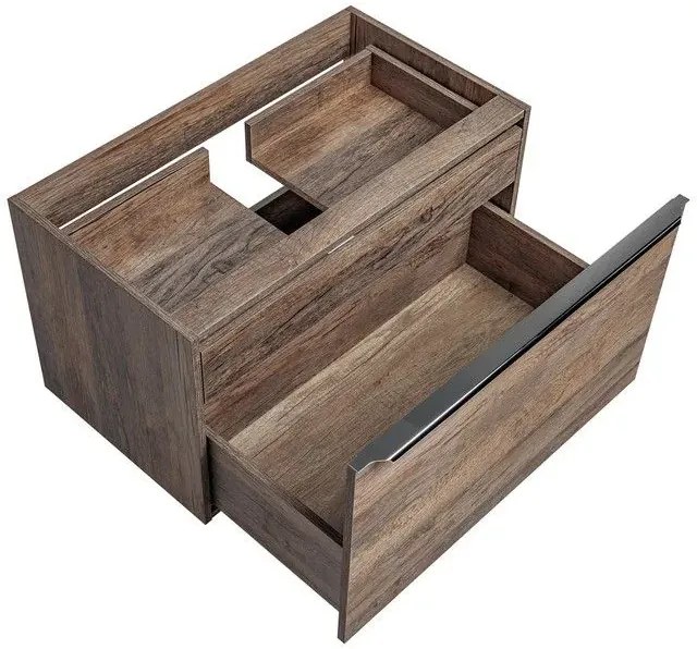Szafka pod umywalkę nablatową SANTA FE OAK 80 cm dąb z blatem COMAD