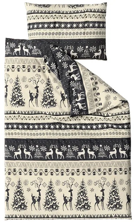 PrzytulneMieszkanie.pl PrzytulneMieszkanie.pl Pościel z mikropluszu WINTER DEER szare Rozmiar pościeli: 70 x 90 cm | 140 x 220 cm