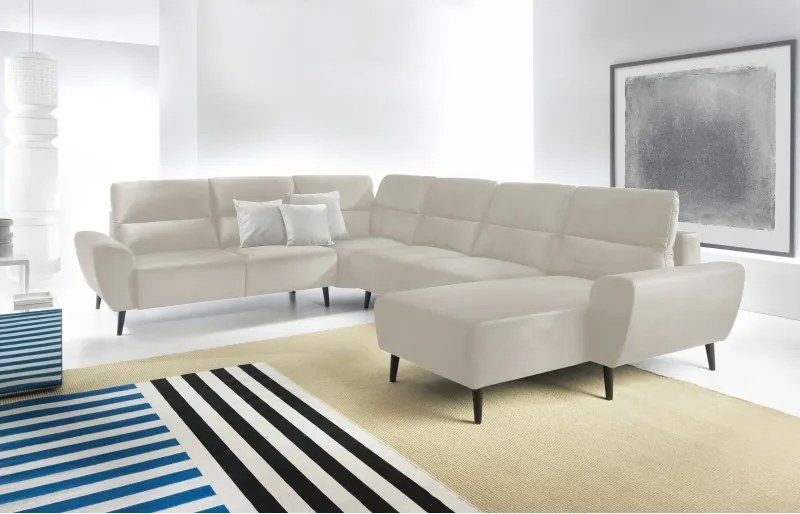 Narożnik BOSCO XL zestaw z elektryczną funkcją regulacji tkanina Monolith 02 Beżowy WERSAL