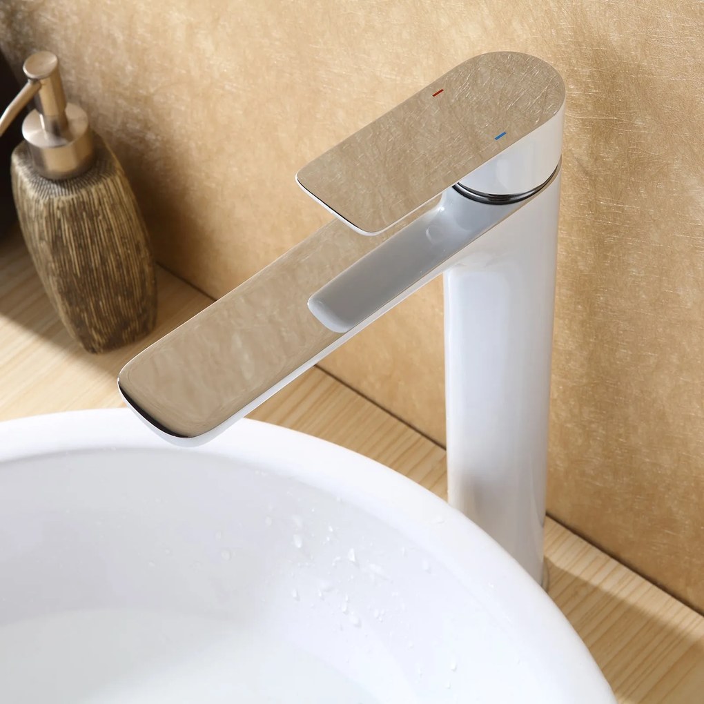 Bateria umywalkowa 4025CWBiały / Chrom błyszczący