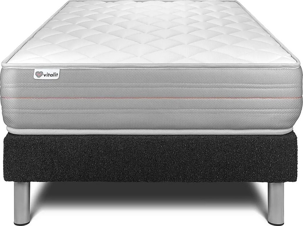 lózka z materacem VITALMEMO 120 x 190 cm Rama lózka Czarny