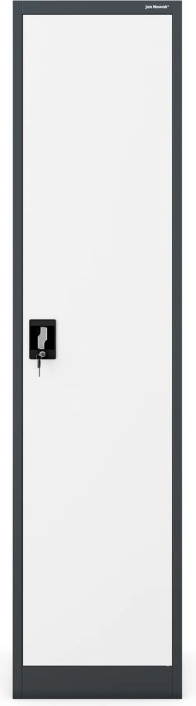 Szafa na akta kartotekowa na klucz antracytowo-biała: ALEX 450 x 1850 x 400 mm
