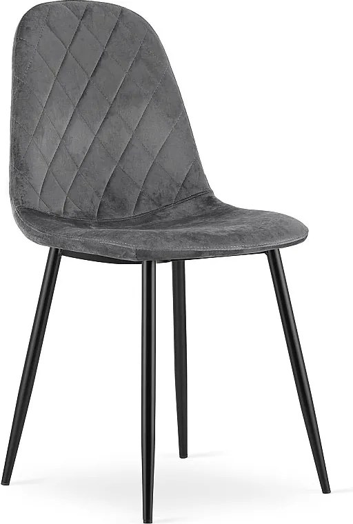 Krzesło Valora DAPI Dark Gray Velvet z metalowymi nogami x1