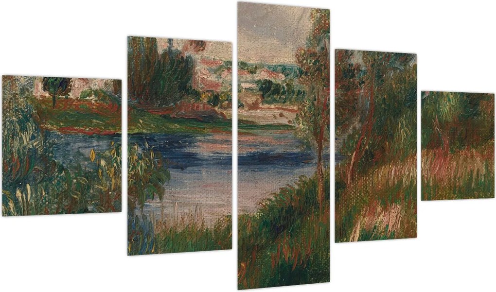 Obraz - Auguste Renoir, Landscape at Vetheuil, reprodukcje (125x70 cm)