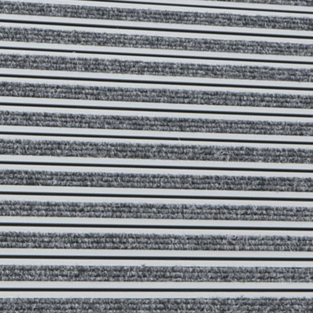 Aluminiowa mata czyszcząca z wkładem dywanowym i listwą najazdową, 180 x 120 cm, szara