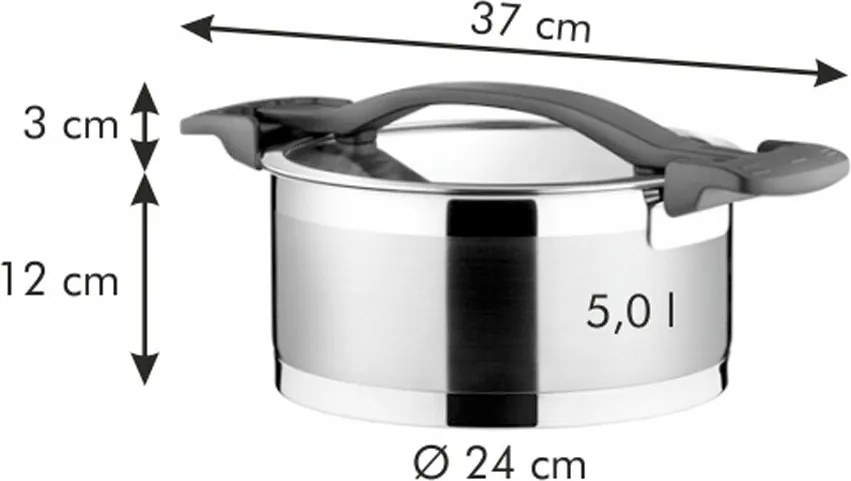 Tescoma ULTIMA garnek z pokrywką , 5 l, śred. 24 cm