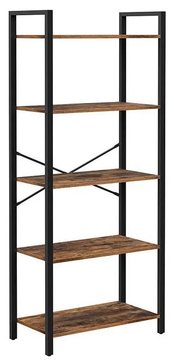 Regał NAVARO brązowy/czarny