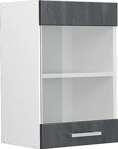 Szklana szafka kuchenna czarny beton 40x31x60 r-line
