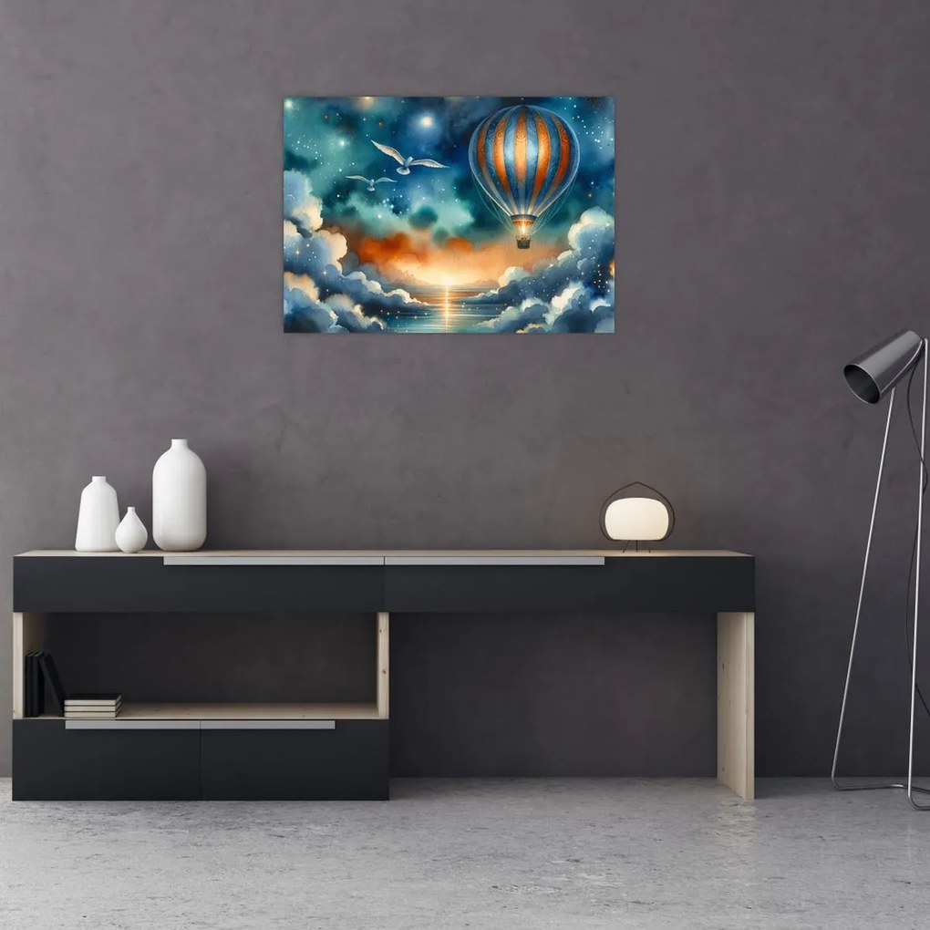 Obraz na szkle - Lot pod nocnym niebem (70x50 cm)