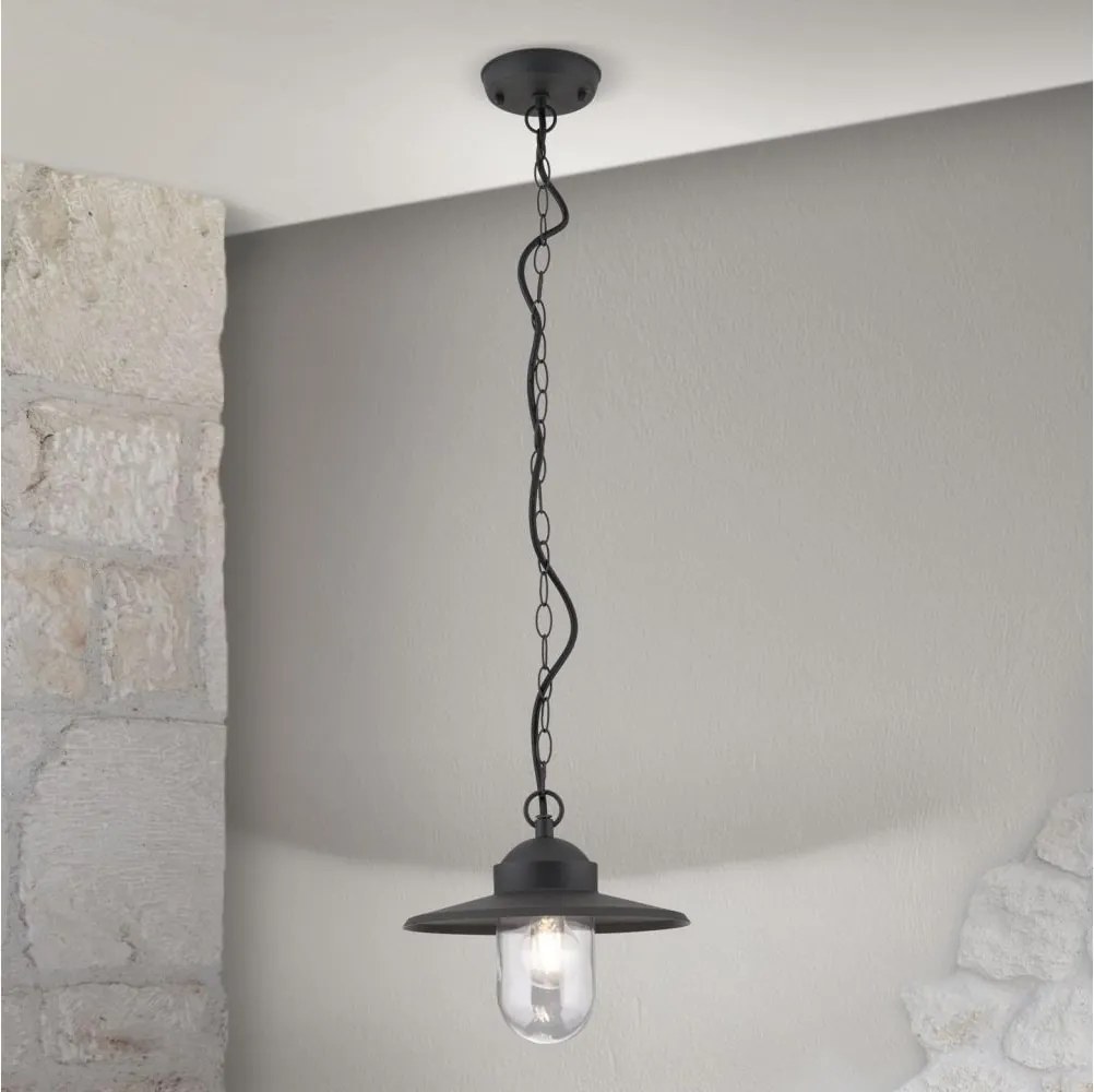 Orion AL 11-1318 - Zewnętrzna lampa wisząca EDWARD 1xE27/60W/230V IP44 antracyt