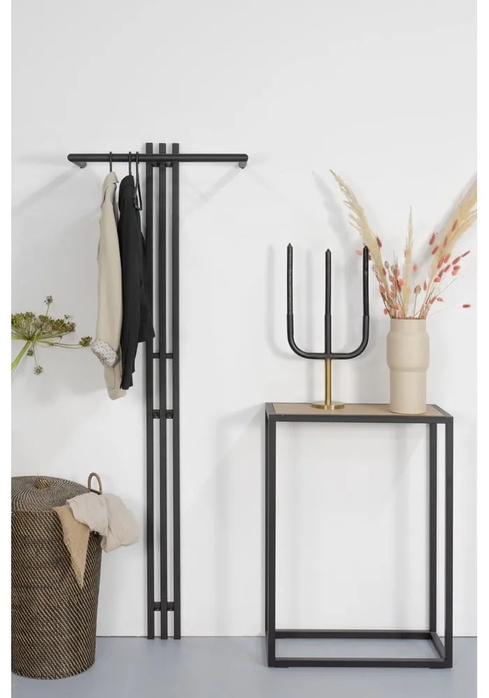 Czarny metalowy wieszak ścienny 65 cm Senza – Spinder Design