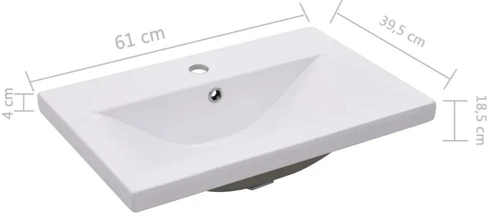 Komplet czarnych mebli do łazienki z umywalką 60 cm - Tito 4X