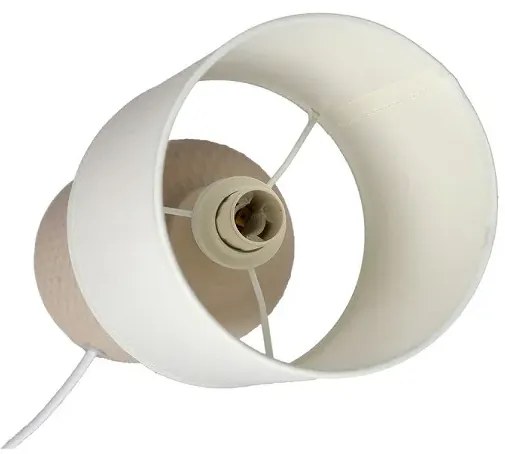 Beżowa lampa stołowa z ceramiczną podstawą - 10X V085 F8-W39