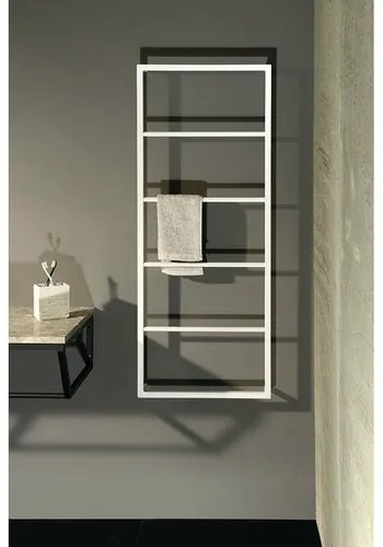 SAPHO Ska511 Ska ścienny wieszak na ręczniki 45 x115 x 10 cm, biały matowy