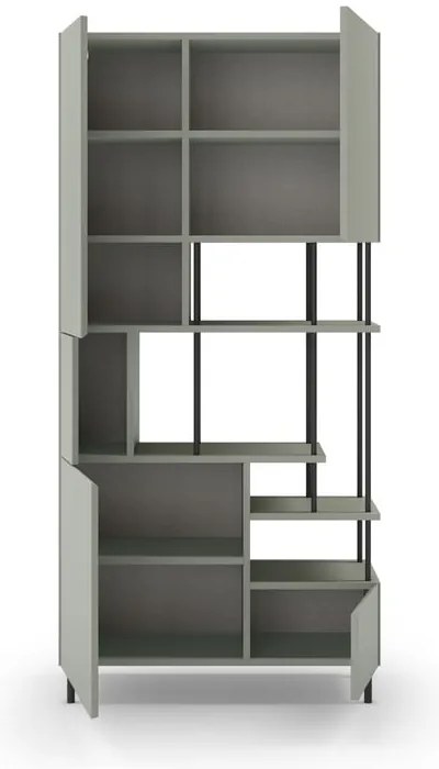 Zielonoszary regał 84x175 cm Perla – Marckeric