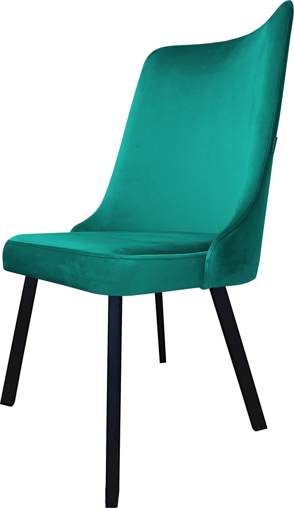 Krzesło Victor tkanina Welur noga metalowa krzesło tapicerowane premium : Kolor nogi - Czarna profil, Kolor tkaniny - VELVET - MG20, Typ siedziska - Siedzisko obrotowe 360°