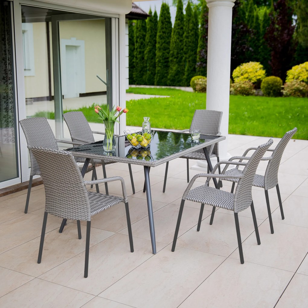Zestaw mebli ogrodowych Lupus szary PATIO