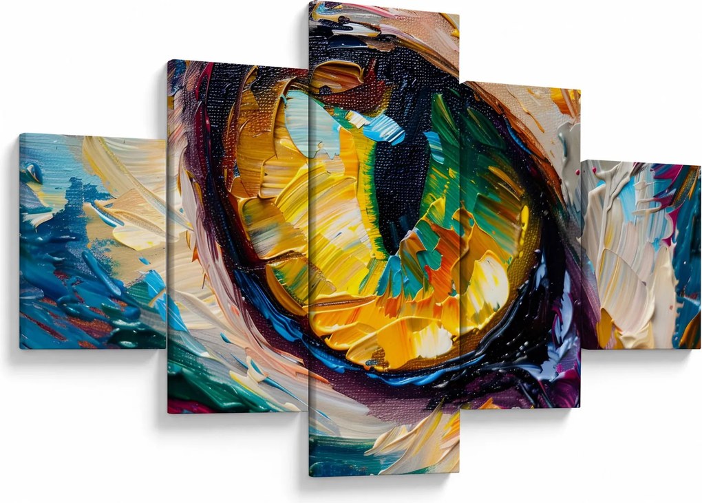 Obraz - Malowanie kocim okiem (125x70 cm)