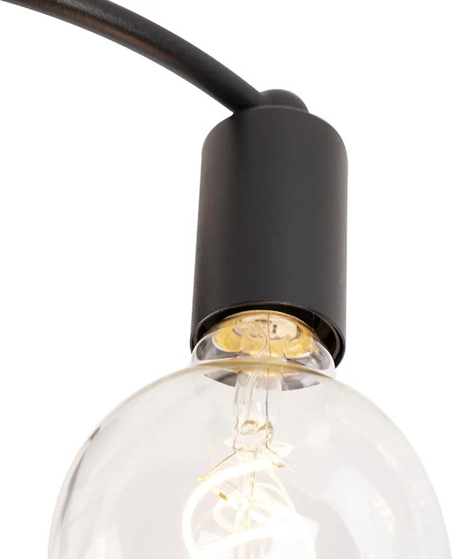 Lampa sufitowa w stylu art deco czarna 4-światłowa - Facil