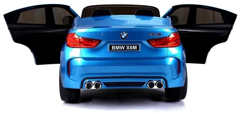 Auto na akumulator nowe bmw x6m niebieskie lakierowane