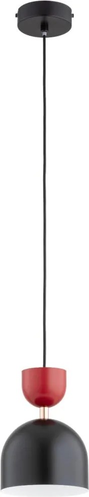 Lampa wisząca na lince ENTORI 1xE27/15W/230V czarny/czerwony