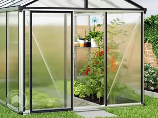 GFP 235 x 235 cm Szklarnia, malowane proszkowo na zielono, w tym zestaw specjalny - Profi 2 - (GFPV00178)