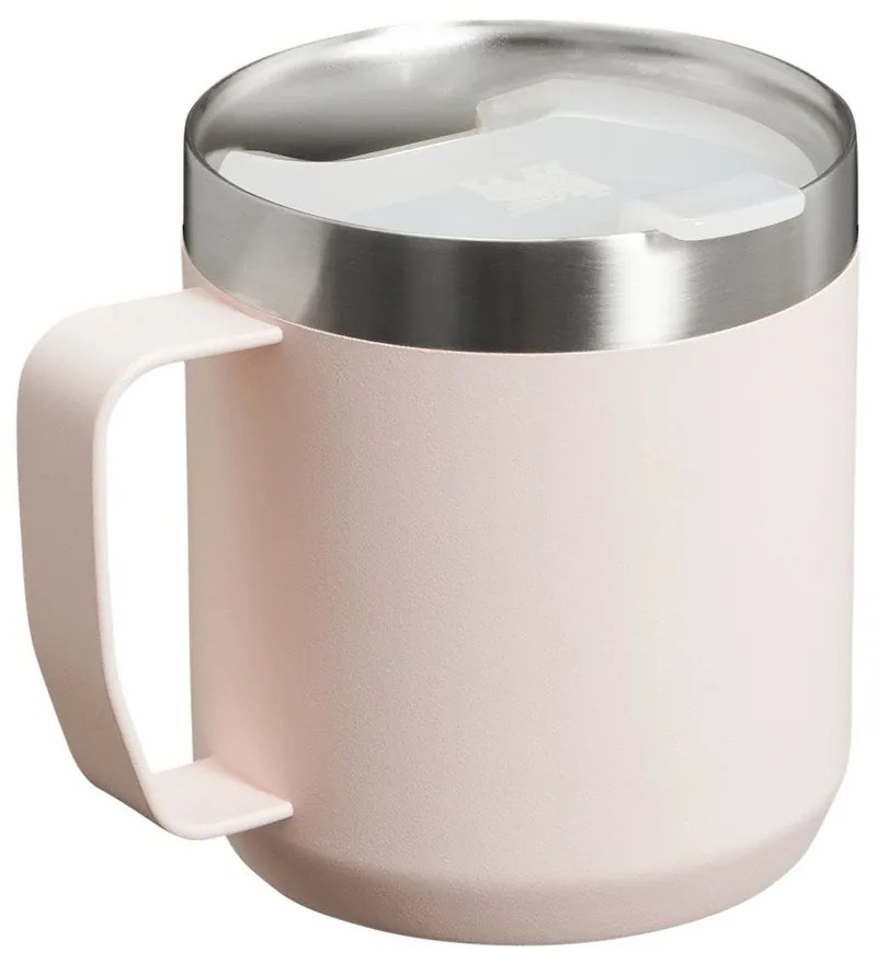 Jasnoróżowy kubek termiczny ze stali nierdzewnej 350 ml Stay-Hot Camp Mug Rose Quartz – Stanley
