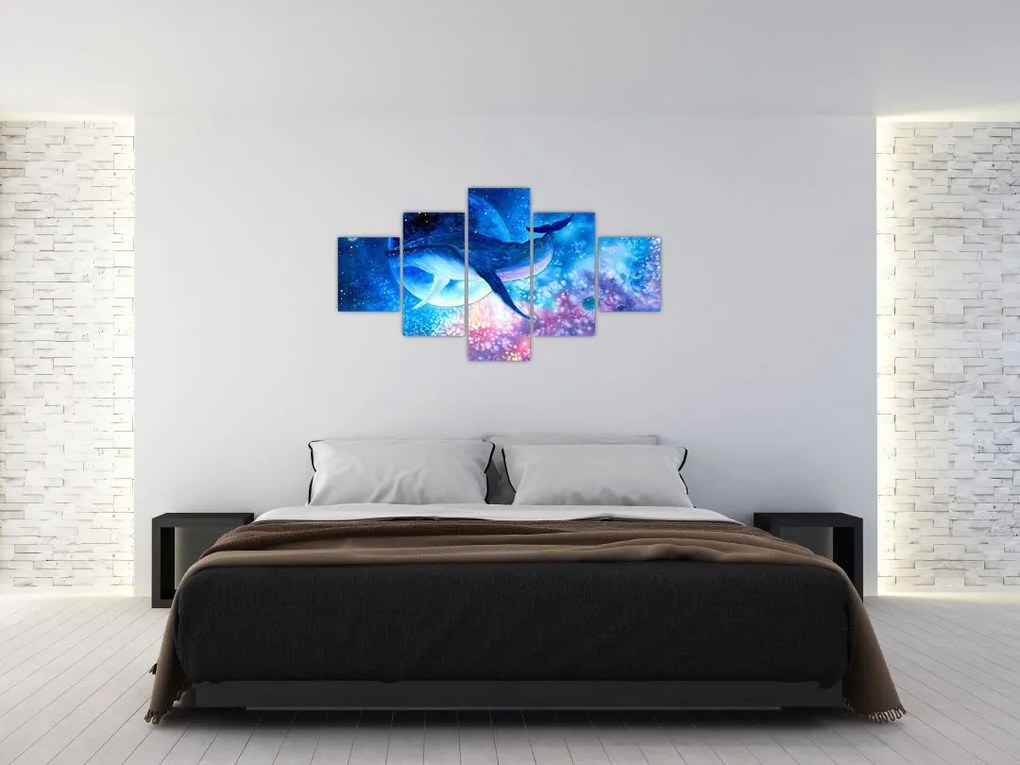Obraz - Kosmiczny wieloryb (125x70 cm)