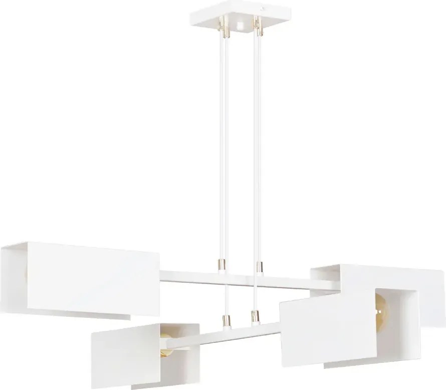 Biała nowoczesna loftowa lampa wisząca - D019 R8-E61