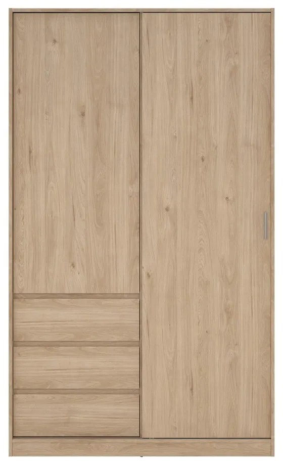 Szafa w dekorze dębu z drzwiami przesuwnymi w naturalnym kolorze 119x200x60 cm Naia – Tvilum
