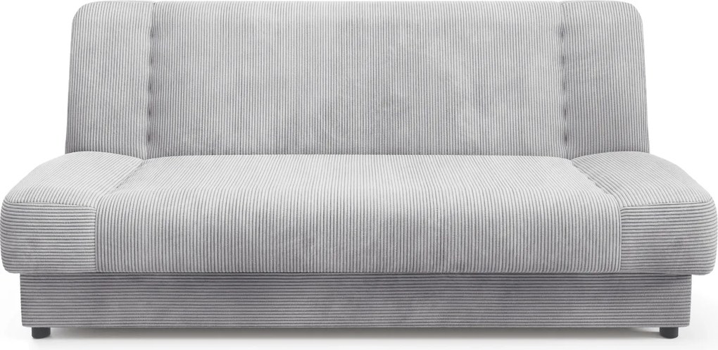 Sofa z Funkcją Spania PIANO Rozkładana Wersalka Dwuosobowa Szara Sztruksowa Nowoczesna do Salonu