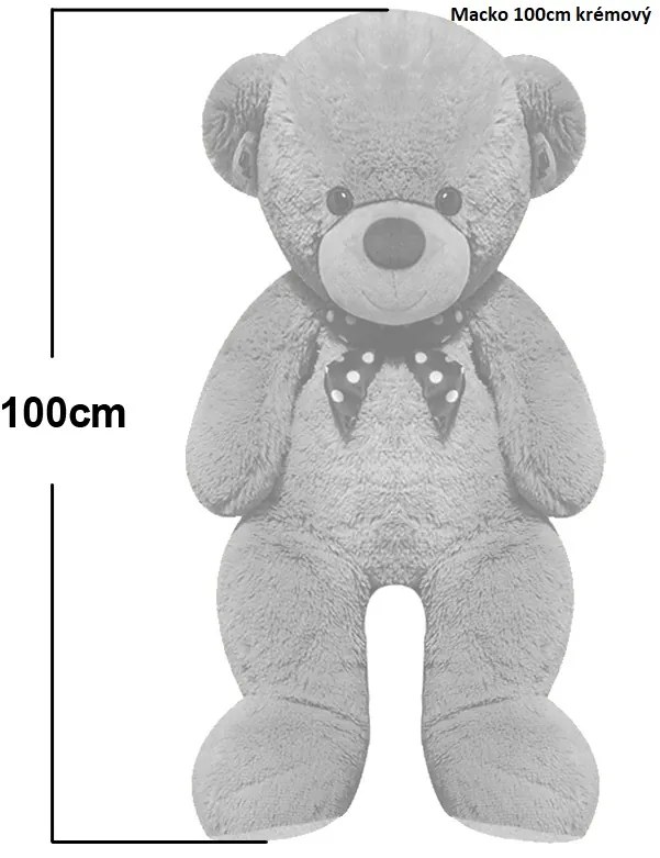 Monzana Duży pluszowy miś BENY, 100cm, kremowa