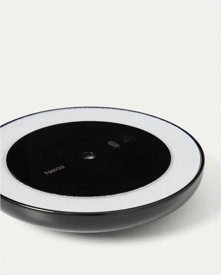 Czarna lampa sufitowa LED ze ściemniaczem z metalowym kloszem ø 16 cm Porte – Kave Home