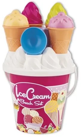 Zestaw do piasku Lody i cup cake, różowy