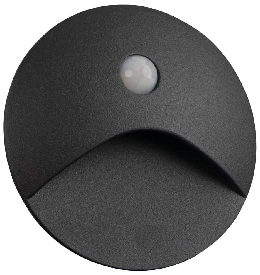 Kanlux 39125 - LED oprawa schodowa z czujnikiem EXIN 2,5 W/230 V 3000 K IP65 antracytowa, okrągła