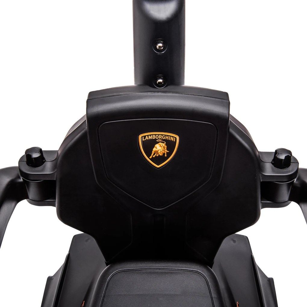 AIYAPLAY Lamborghini pojazd dla dzieci 2 w 1, pchacz z rączką i barierką bezpieczeństwa, kierownica i klakson, Zielony | Aosom PL