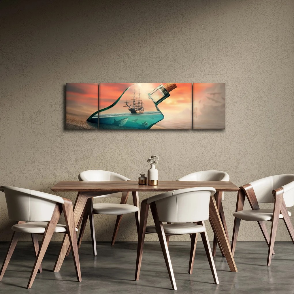 Obraz - Życie w butelce (170x50 cm)
