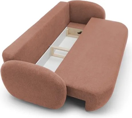 Sofa OLIO z funkcja spania i pojemnikiem PUDROWY RÓŻ ARAGON 59