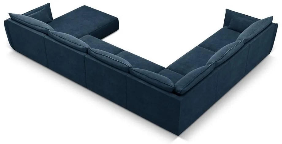 Ciemnoniebieski narożnik (lewostronny) Vanda – Mazzini Sofas