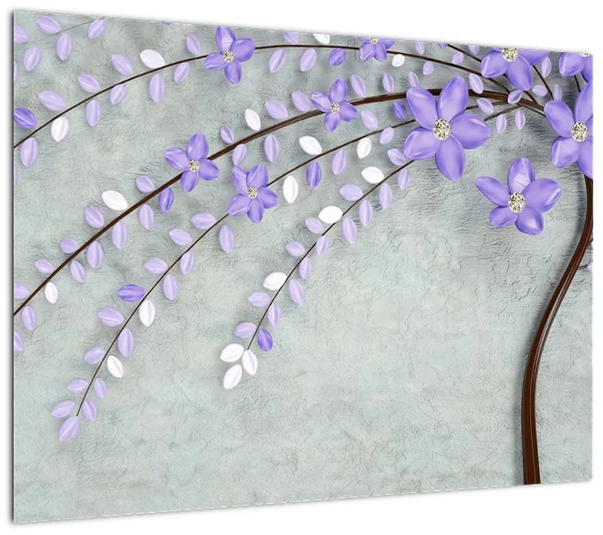 Obraz - Fioletowy deszcz (70x50 cm)
