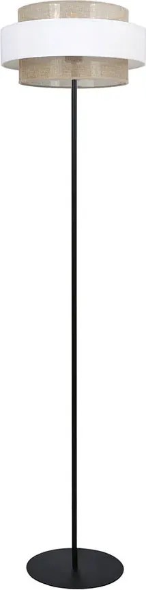 Beżowo-biała lampa stojąca abażurowa boho - 16X A523 K3-T58