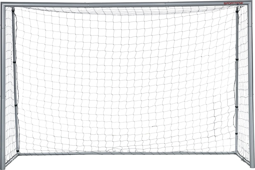 SPORTNOW Bramka piłkarska odporna na warunki atmosferyczne, mocna siatka, stabilna metalowa rama, łatwy montaż, 300 x 200 x 120 cm