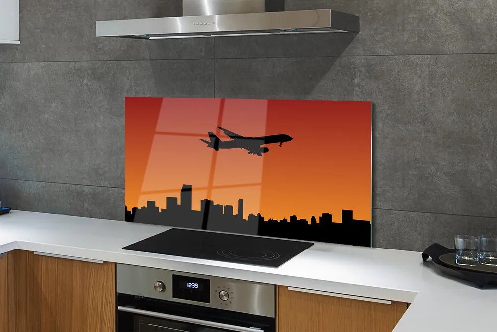 Panel nad Blat Kuchenny Samolot w Blasku Zachodzącego Słońca